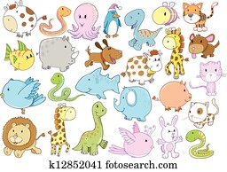 Animal Wildlife Vector Set Animal Wildlife Vector Set