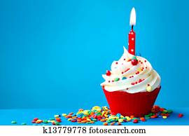 aniversário, cupcake