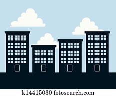 Apartment Building Silhouettes Apartment Building Silhouettes