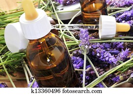 aromatherapy oil and lavender flowers aromatherapy oil and lavender flowers