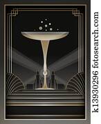 Art Deco Background and Frame Art Deco Background and Frame