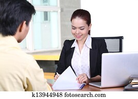 asian business woman job interview