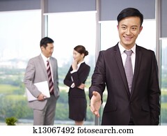 asiatisches geschäft, leute