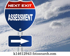 Assessment road sign Assessment road sign