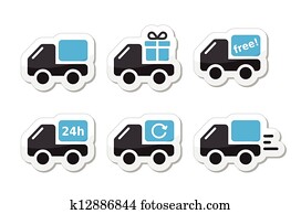 auslieferung, car,, schiffahrt, vektor, heiligenbilder auslieferung, car,, schiffahrt, vektor, heiligenbilder