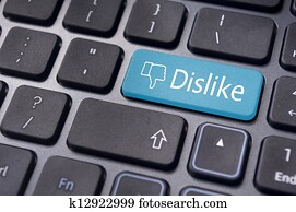 aversión, mensaje, en, teclado, botón, antisocial, medios, conceptos