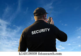 back of security guard back of security guard