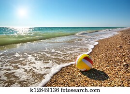 Ball on the beach