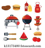 Barbeque icons Barbeque icons
