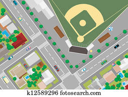 baseball field on the outskirts of baseball field on the outskirts of