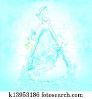 Beautiful bride card