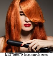 Beautiful Girl. Healthy Long Hair. 