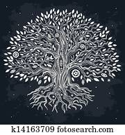 Beautiful vintage hand drawn tree of life Beautiful vintage hand drawn tree of life