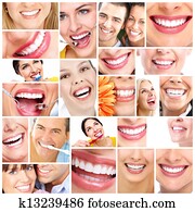 Beautiful woman smile.