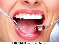 Beautiful woman smile.