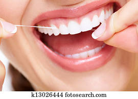 Beautiful woman smile.