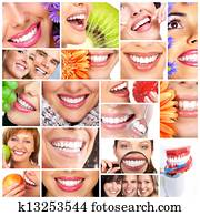 Beautiful woman smile.