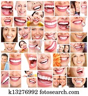 Beautiful woman smile.