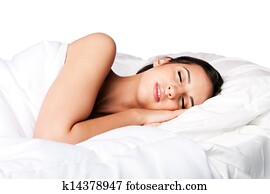 Beauty sleep and dreaming woman