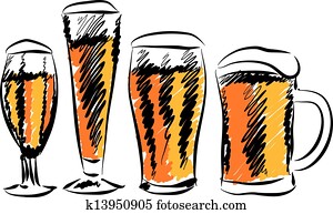 beer glasses illustration beer glasses illustration