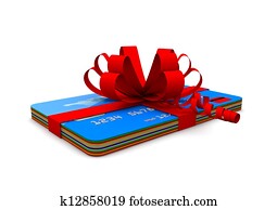 betaalkaarten, met, lint