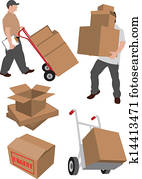 bewegen, zustelldienste, illustrati bewegen, zustelldienste, illustrati