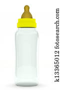 Biberon (Baby Bottle) isolated on white background Biberon (Baby Bottle) isolated on white background