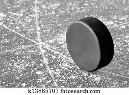 black hockey puck