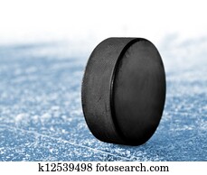 black hockey puck