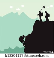 black silhouette of a rock climber