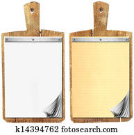 Blank Notebook on Old Wood Cutting Board Blank Notebook on Old Wood Cutting Board