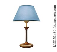 Blue lampshade. bedside lamp. Decorative table lamp Blue lampshade. bedside lamp. Decorative table lamp