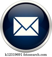 Blue mail icon Blue mail icon