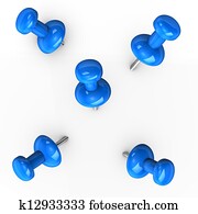 Blue Thumbtacks