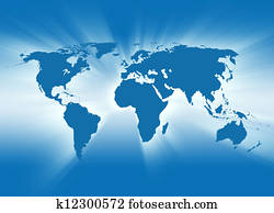 Blue Travel Earth Map Glowing Blue Travel Earth Map Glowing