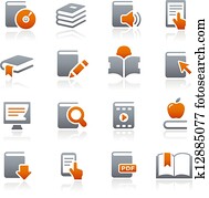 Book Icons // Graphite Series Book Icons // Graphite Series