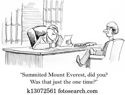 Boss is not impressed by Mount Everest resume Boss is not impressed by Mount Everest resume