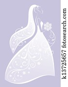 bride in wedding dress, vector bride in wedding dress, vector