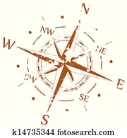 Brown grunge vector compass Brown grunge vector compass