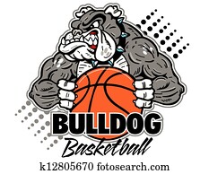 buldogue, com, basquetebol