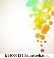 buntes, sechsecke, hintergrund