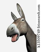 burro, rir, em, tu, -, 3d, render burro, rir, em, tu, -, 3d, render