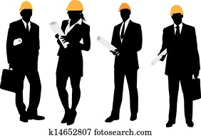 Business architects drawings.Vector