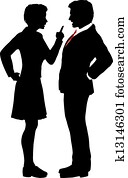 Business people fight argue talk disagreement