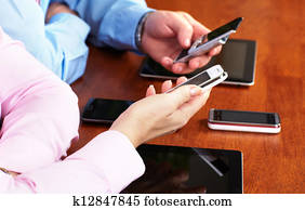 Business people group working with laptop.