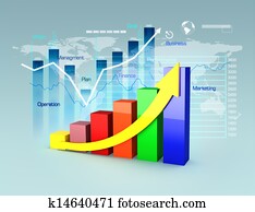 Business plan with graphs and chart