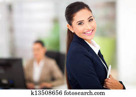 business woman with tablet