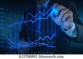 businessman hand working with new modern computer and business strategy as concept