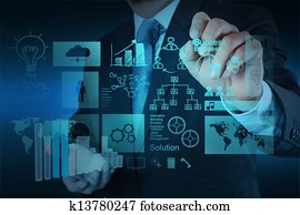 businessman hand working with new modern computer and business success as concept businessman hand working with new modern computer and business success as concept