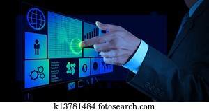 businessman hand working with new modern computer and business strategy as concept businessman hand working with new modern computer and business strategy as concept